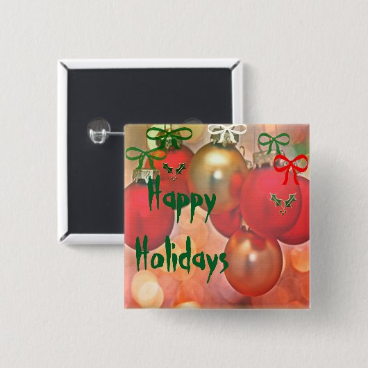 Kerstmis, maffia's vierkante button 5,1 cm (Voorkant /achterkant)