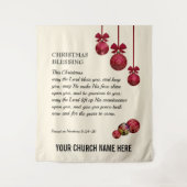 Kerstmis MAG DE LORD BLESS JE Kerk Wandkleed (Voorkant)