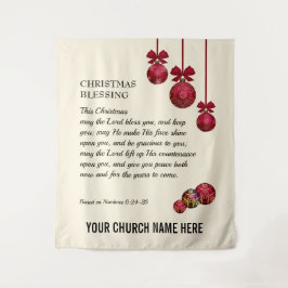 Kerstmis MAG DE LORD BLESS JE Kerk Wandkleed