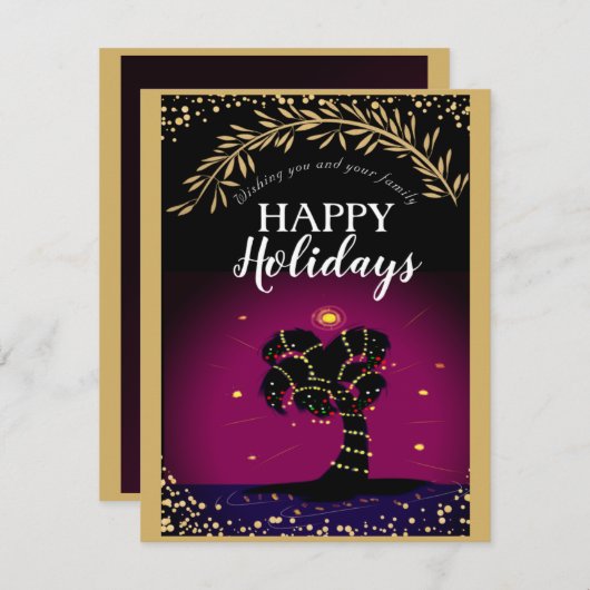 Kerstmis (Magenta Edition) - kerstkaart (Voorkant / Achterkant)