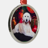 Kerstmis - Maggie - GoldenDoodle Metalen Ornament (Rechts)