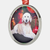 Kerstmis - Maggie - GoldenDoodle Metalen Ornament (Links)