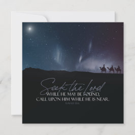Kerstmis Magi Bijbel Quote Flat Feestdagenkaart