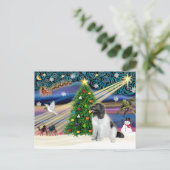 Kerstmis Magic Newfoundland (Landseer) Feestdagenkaart (Staand voorkant)