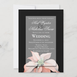 Kerstmis, Magic/Poinsettia Flower/Black Weddenscha Aankondiging