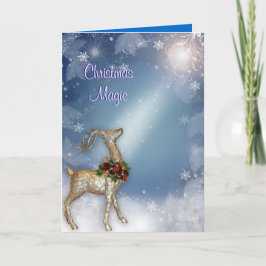 Kerstmis Magic Rendier Feestdagen Kaart