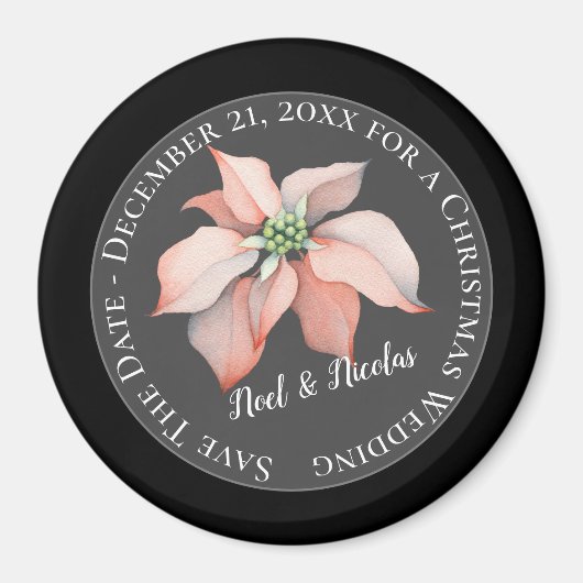 Kerstmis Magic/Save the Date/Holiday Weddenschap Magneet (Voorkant)
