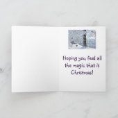 "KERSTMIS MAGIE"/BESNEUWDE PARK/WINTER WONDERL FEESTDAGEN KAART (Binnen)