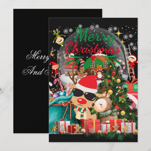 Kerstmis Magie: Festelijke Kerstsmaakjes Feestdagenkaart (Voorkant / Achterkant)