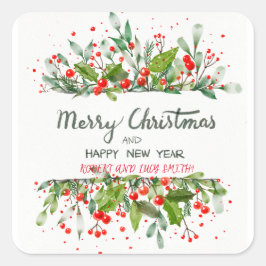 Kerstmis magie vierkante sticker