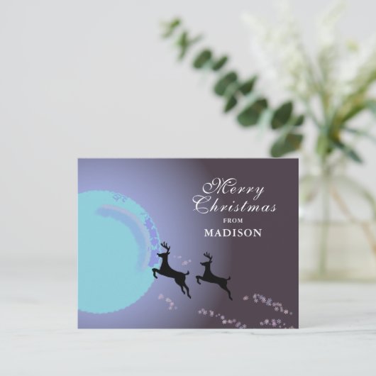 Kerstmis Magische Rendier Script Naam (Staand voorkant)