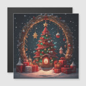 Kerstmis Magnetische Uitnodiging (Voorkant / Achterkant)
