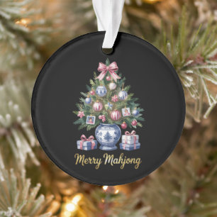 Kerstmis Mahjong Kerstboom Vakantie Vaas Xmas Ornament