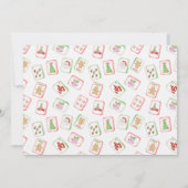 Kerstmis Mahjong | Monogram Fotokaart Kaart (Achterkant)