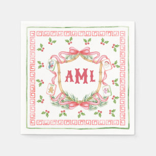 Kerstmis Mahjong   Monogram Servet