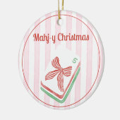 Kerstmis Mahjong sierad  Keramisch Ornament (Links)