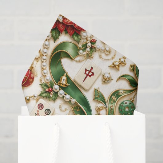 Kerstmis Mahjong Tissuepapier (Cadeauzakje)