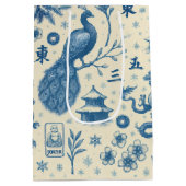 Kerstmis Mahjong Toile Charme Cadeautas (Achterkant)