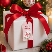 Kerstmis Mahjong-vakantie Cadeaulabel