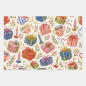 Kerstmis Mail Inpakpapier Vintage Vel (Voorkant 3)
