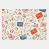 Kerstmis Mail Inpakpapier Vintage Vel (Voorkant)