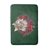 Kerstmis Maine Coon Kat  Badmat (Voorkant Verticaal)