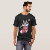 Kerstmis Maine Coon Kat Huisdier Xmas Kerstman Hoe T-shirt (Voorkant volledig)
