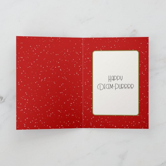 Kerstmis Maine Coon Kat In Sneeuw Kaart (Binnen)