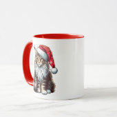 Kerstmis Maine coon kat, Santa Maine Coon kitten Mok (Voorkant links)