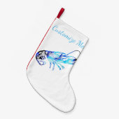 kerstmis Maine Lobster Stocking Kleine Kerstsok (Voorkant (Hangend))