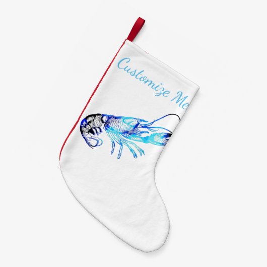  kerstmis Maine Lobster Stocking Kleine Kerstsok (Voorkant (Hangend))