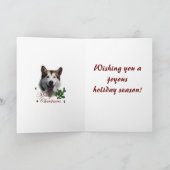 Kerstmis Malamute van Alaska Feestdagen Kaart (Binnen)