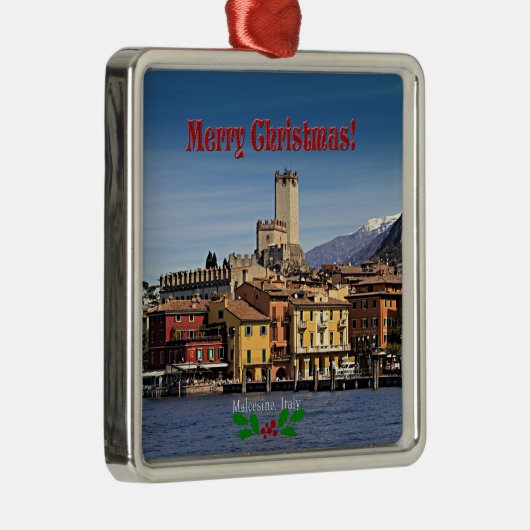 Kerstmis - Malcesine, Italië Metalen Ornament (Rechts)