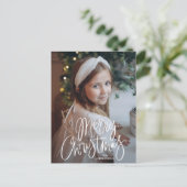 Kerstmis Malle Schrift Foto Feestdagenkaart (Staand voorkant)