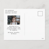 Kerstmis Malle Schrift Foto Feestdagenkaart (Achterkant)