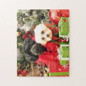 Kerstmis - Maltees - Annie en YorkiePoo - Hannah Legpuzzel (Verticaal)