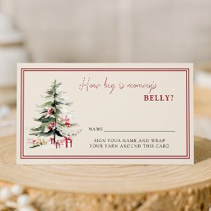 Kerstmis Mama Buik Gokspel Baby Shower Spel Informatiekaartje