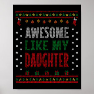 Kerstmis Mama Papa - Grappig Geweldig Zoals Mijn D Poster