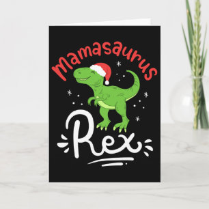 Kerstmis Mama Saurus Rex Dinosaur Moeder Xmas  Kaart