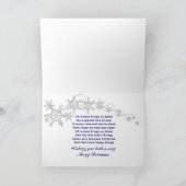 KERSTMIS - MAMMA & DAD - NAVY/SNOWFLAKES FEESTDAGEN KAART (Binnen)