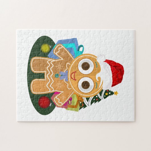 Kerstmis - Man met gemberbrood Legpuzzel (Horizontaal)