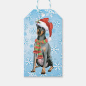 Kerstmis Manchester Terrier Cadeaulabel (Voorkant)