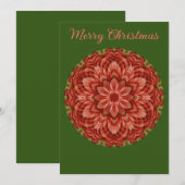 Kerstmis Mandala Feestdagenkaart (Voorkant / Achterkant)