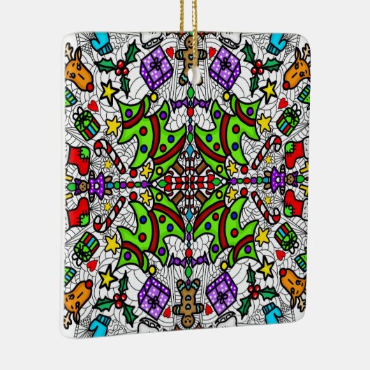  kerstmis Mandala Keramisch Ornament (Rechts)