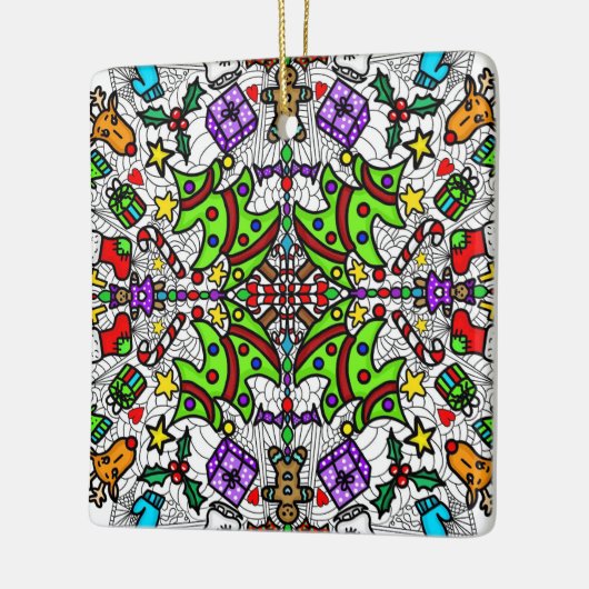  kerstmis Mandala Keramisch Ornament (Links)