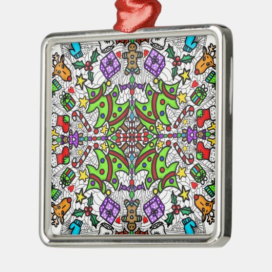  kerstmis Mandala Metalen Ornament (Links)