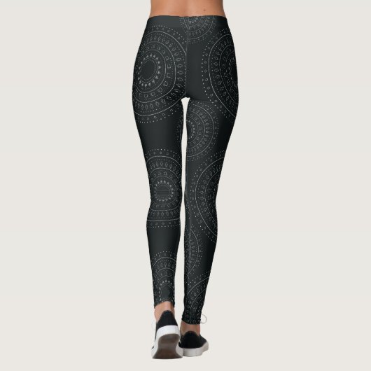 Kerstmis Mandalas Leggings (Achterkant)