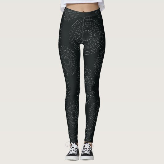 Kerstmis Mandalas Leggings (Voorkant)