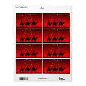 Kerstmis Mannen Red Sky Star Lite Night Etiket (Full Sheet)