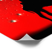 Kerstmis Mannen Red Sky Star Lite Night Poster (Hoek)